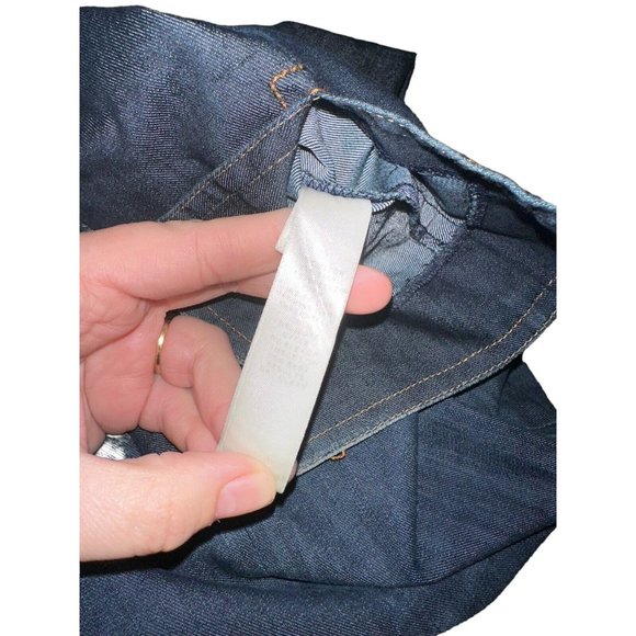 St. John Womens Flat Front Denim Jeans Size 8 Dark Wash Ankle Straight - Picture 5 of 8